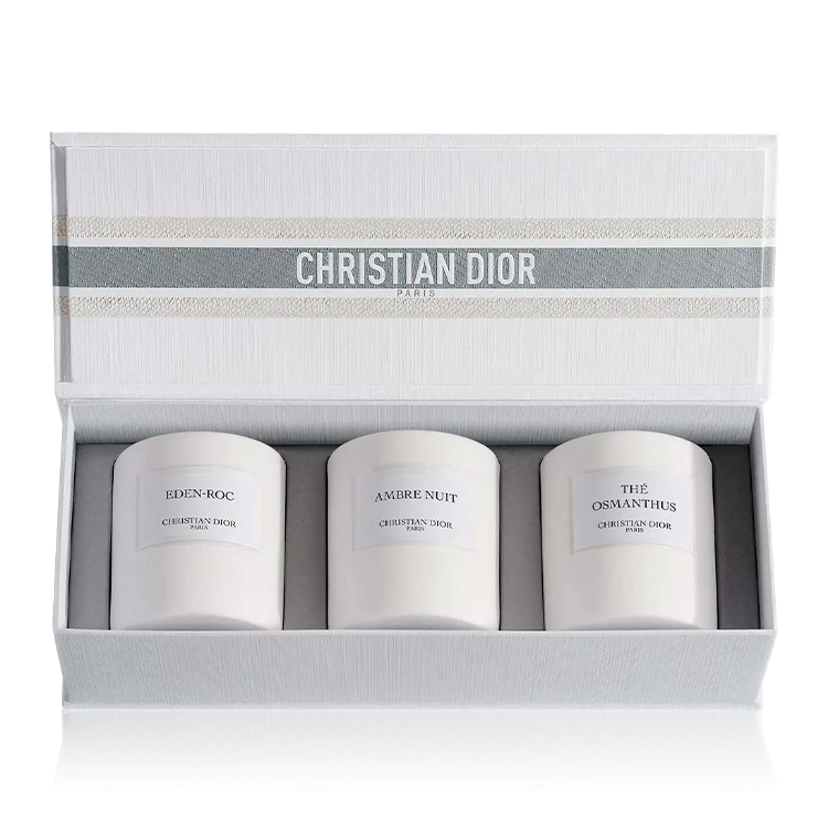 Dior Scented Candles Set (Ambre Nuit 85 gm + 30 Montaigne 85 gm +