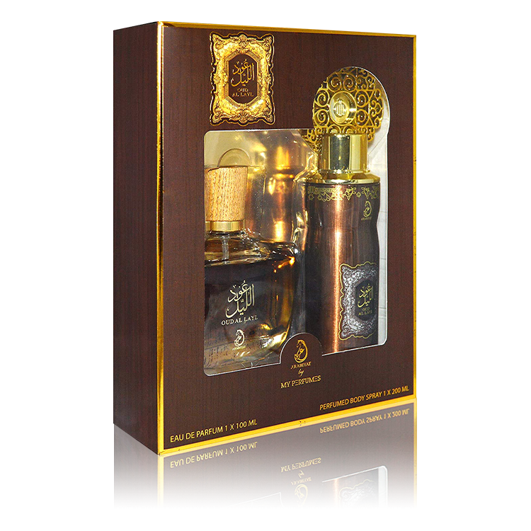 Arabiyat Oud Al Layl Perfume Gift Set - EDP 100 ml + Deodorant 200 ml-0